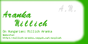 aranka millich business card